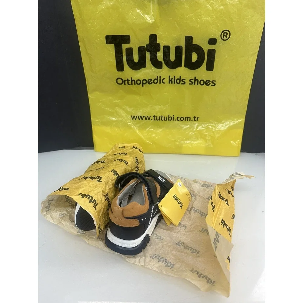 TUTUBI Genuine Leather Boys 11 Toddler Orthopedic Support Sandal Made in TURKEY!